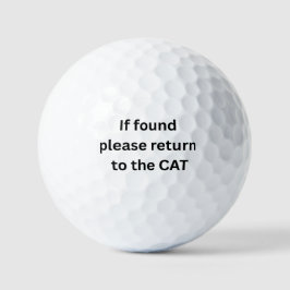 Cat Humor Golf Boll, Funny Cat Golf boll
