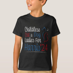 Cat Hund Dam Shirt for Kamala Harris 2024 T