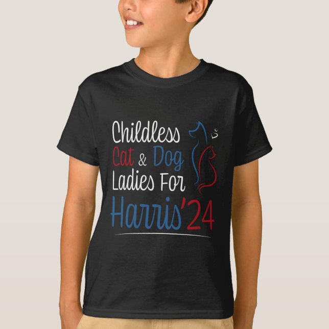 Cat Hund Dam Shirt for Kamala Harris 2024 T (Framsida)