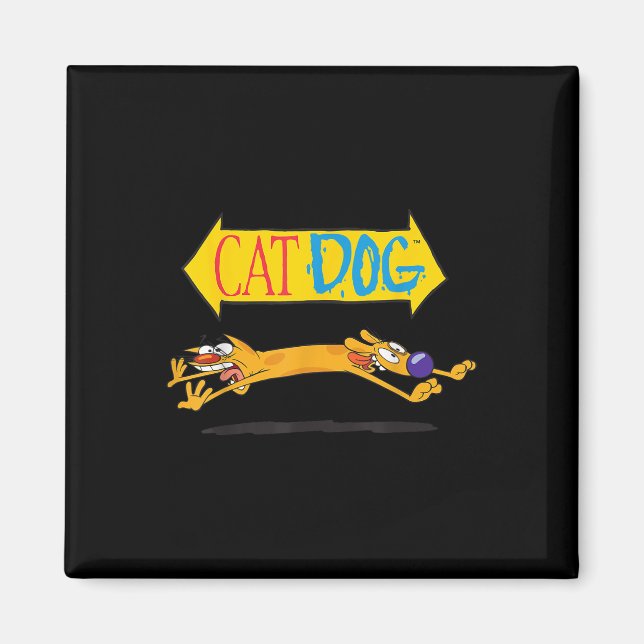 Cat Hund on Couch Nickelodeon Magnet (Framsidan)