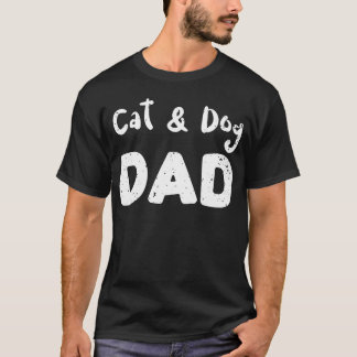 Cat Hund Pappa Hundar lustig T Shirt