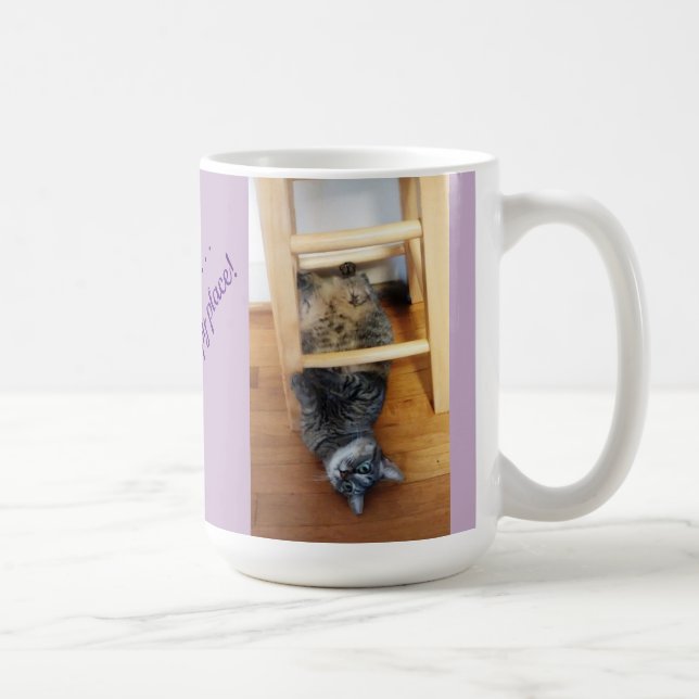 Cat Hund Pet Lycklig Ställe Photo Kaffemugg (Höger)