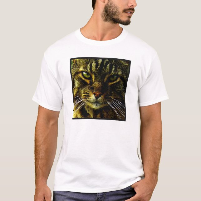 Cat Hypnotizing-foto T-shirt (Framsida)