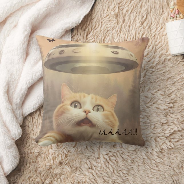 Cat I Believe UFO Kudde (Filt)