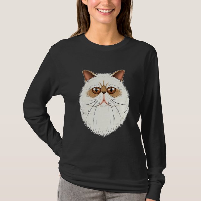 Cat I Cat Ansikte I Himalayan Cat T Shirt (Framsida)