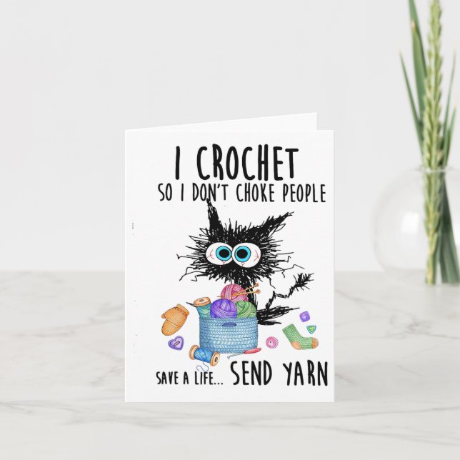 Cat I Crochet, så jag väljer inte People Spara A L Kort (Framsida)