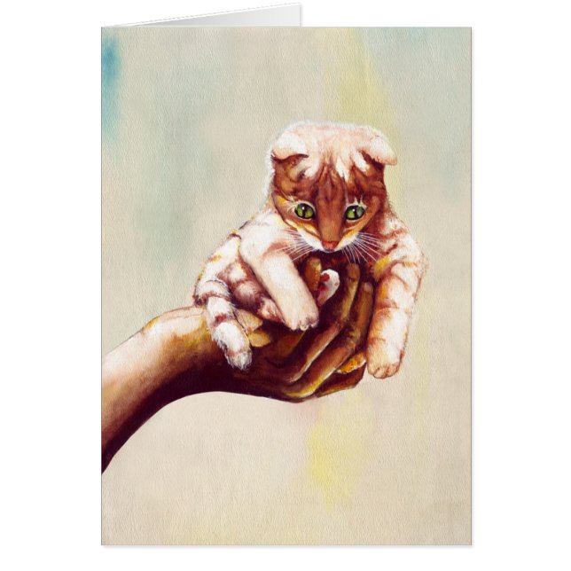 CAT I HAND HÄLSNINGSKORT (Framsidan)