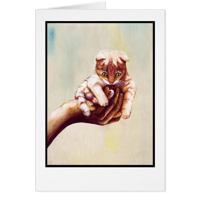 CAT I HAND HÄLSNINGSKORT (Framsidan)