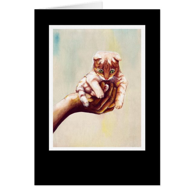 CAT I HAND HÄLSNINGSKORT (Framsidan)