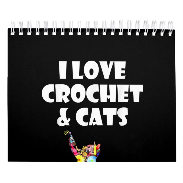 Cat I Kärlek Crochet & Cats Embroidery Needlepoint Kalender (Omslag)