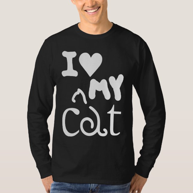 Cat   I Love My Cat 1 T Shirt (Framsida)