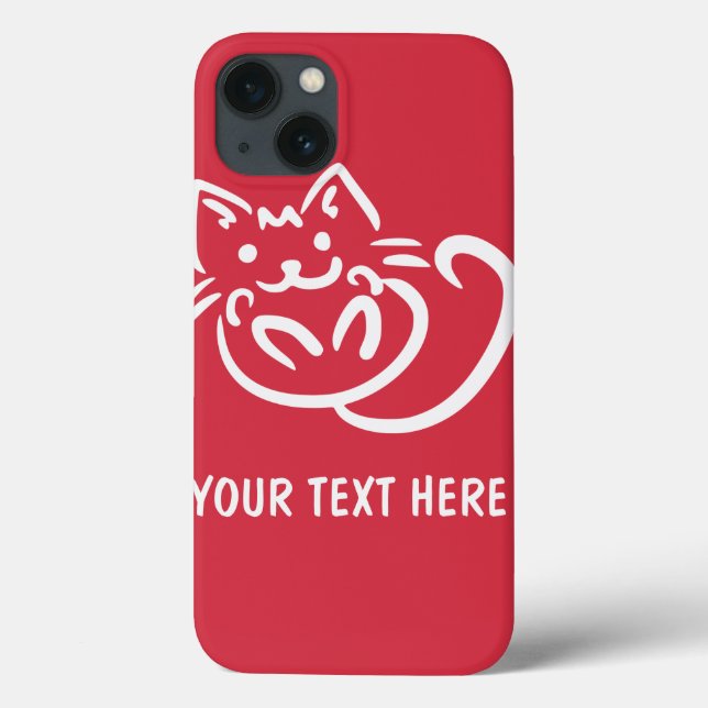 Cat Illustration anpassningsbar färg iPad-fall (Baksida)