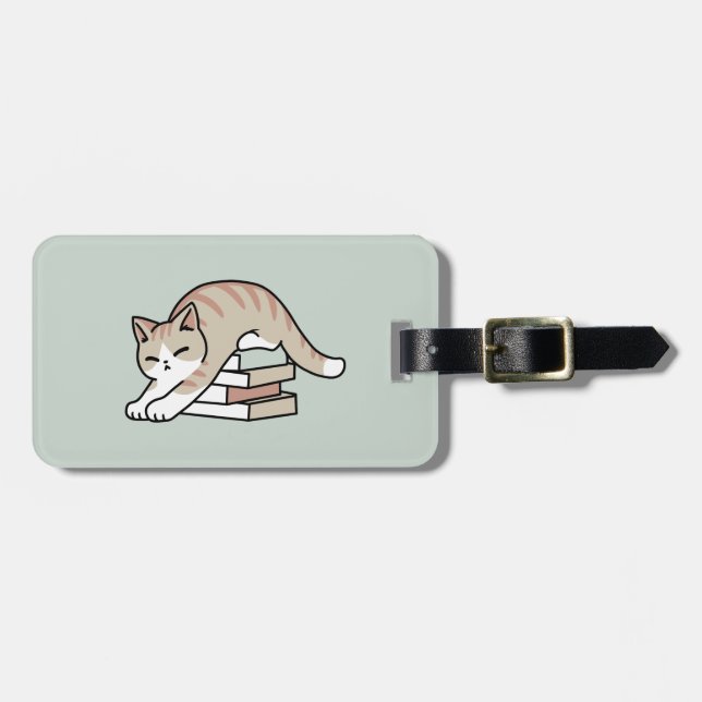 Cat Illustration från bok Älskare - Uppskurna och  Bagagebricka (Horisontell Framsida)