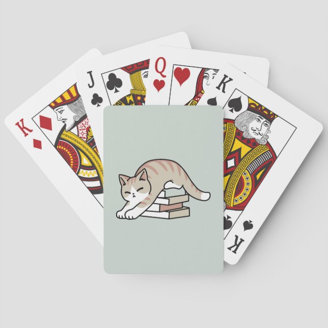 Cat Illustration från bok Älskare - Uppskurna och  Casinokort (Baksidan)
