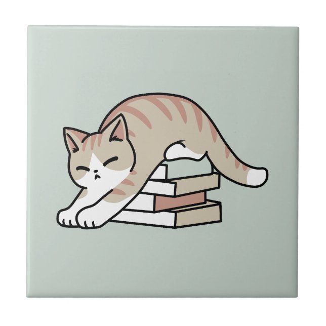 Cat Illustration från bok Älskare - Uppskurna och  Kakelplatta (Framsidan)