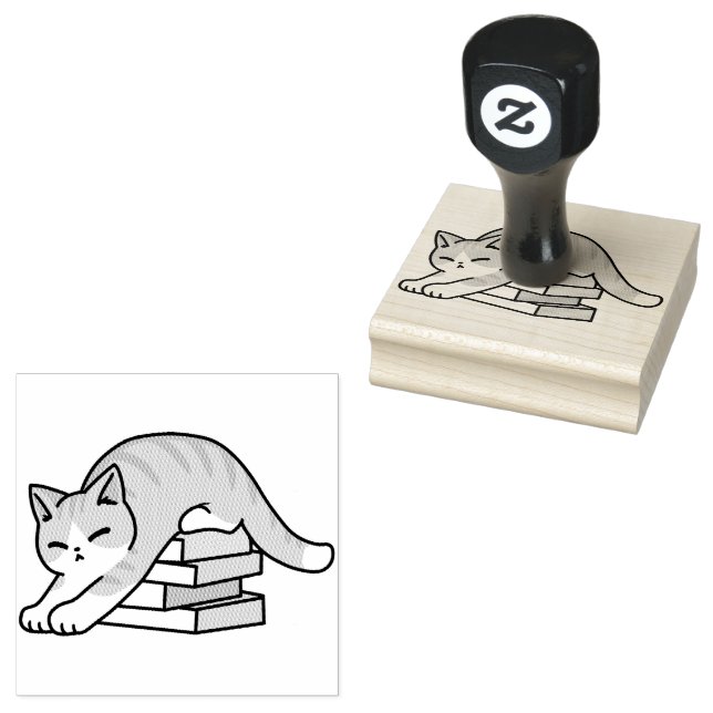 Cat Illustration från bok Älskare - Uppskurna och  Stämpel (Stämplad)