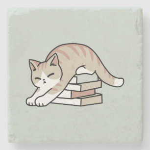Cat Illustration från bok Älskare - Uppskurna och Stenunderlägg