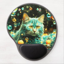 Cat Illustration Gel Mouse Pad - bekvämlig