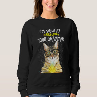 Cat Im korrigerar tyst din grammatik T Shirt