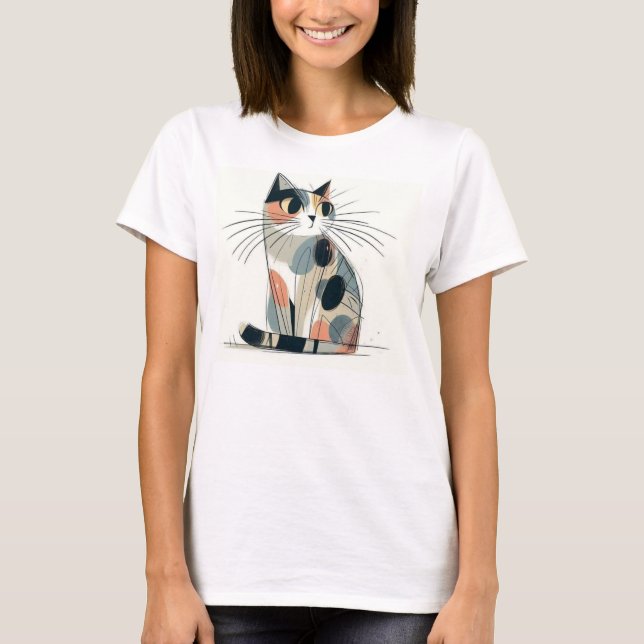 Cat Image Tee Shirt (Framsida)