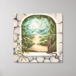 Cat in a Window Canvastryck