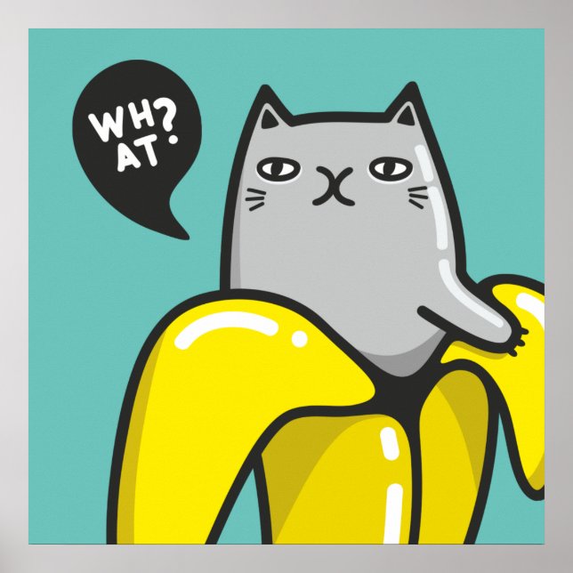 Cat in banana poster (Framsidan)