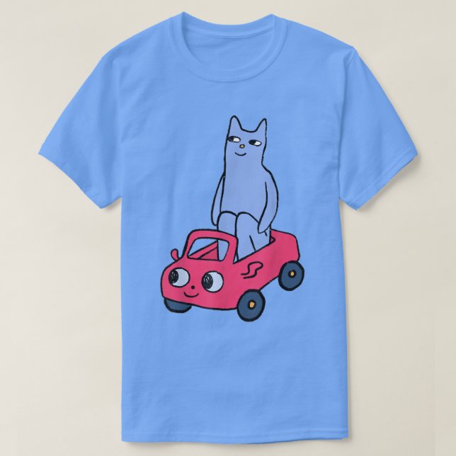 Cat in car funny  t shirt (Design framsida)