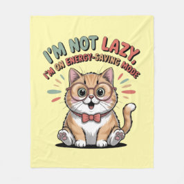 Cat in Energy Saving Mode Fleecefilt