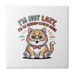 Cat in Energy Saving Mode Kakelplatta