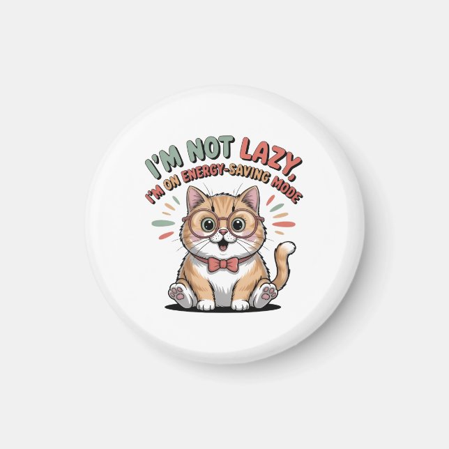 Cat in Energy Saving Mode Magnet (Framsidan)