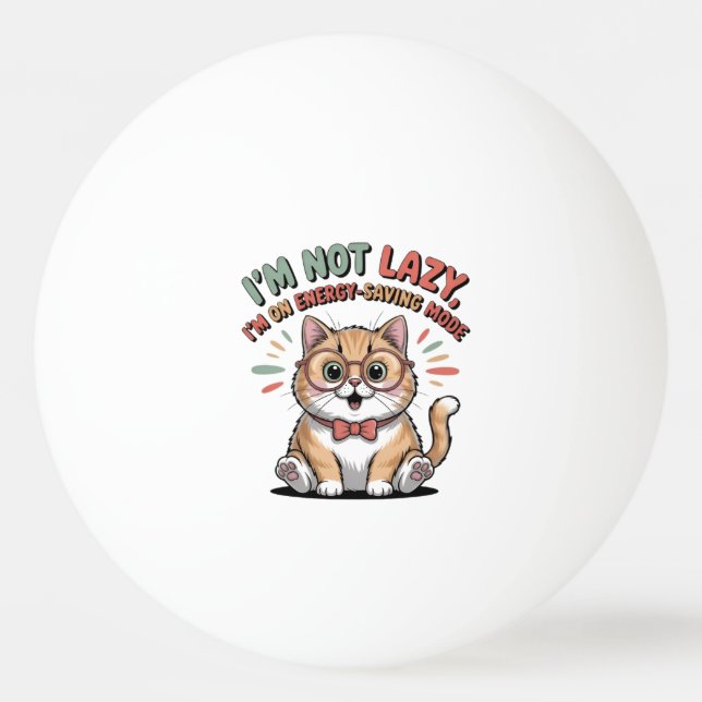 Cat in Energy Saving Mode Pingisboll (Framsidan)