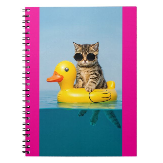 cat in float duck anteckningsbok (Framsidan)