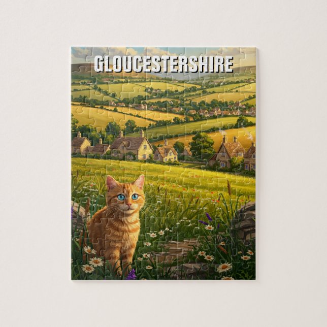 Cat in Gloucestershire England Travel Pussel (Vertikal)