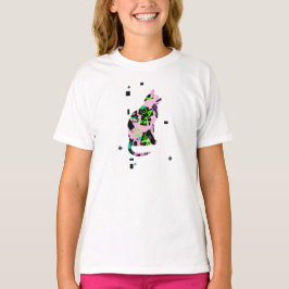 Cat in pink tee shirt