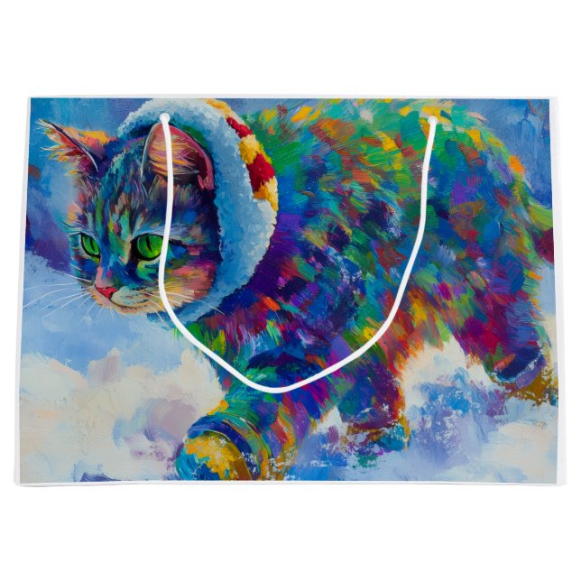 Cat in Snow Wearing Ear Muffs (Framsidan)