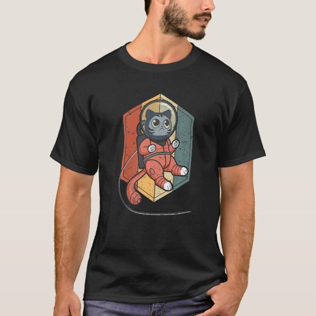 Cat in Space Space Cat Nerdy  1 T Shirt (Framsida)