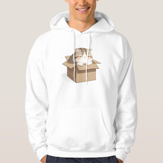 Cat in the Box Shirt Hoodie (Framsida)
