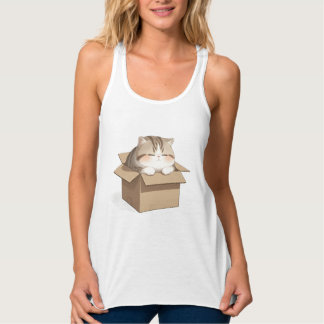 Cat in the Box Shirt Linne Med Racerback