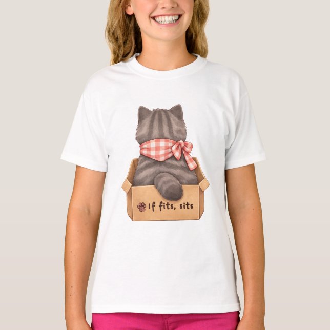 Cat in The Box T Shirt (Framsida)
