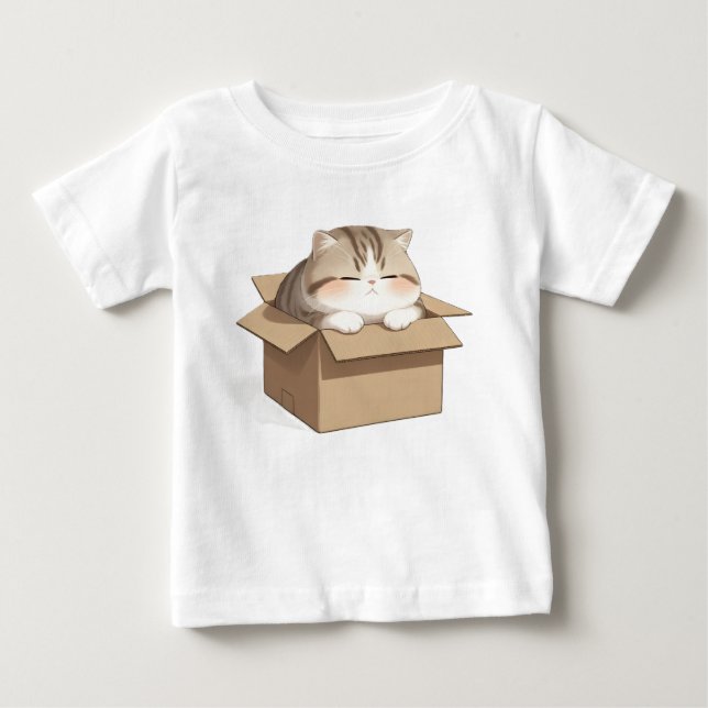 Cat in the Box  T Shirt (Framsida)