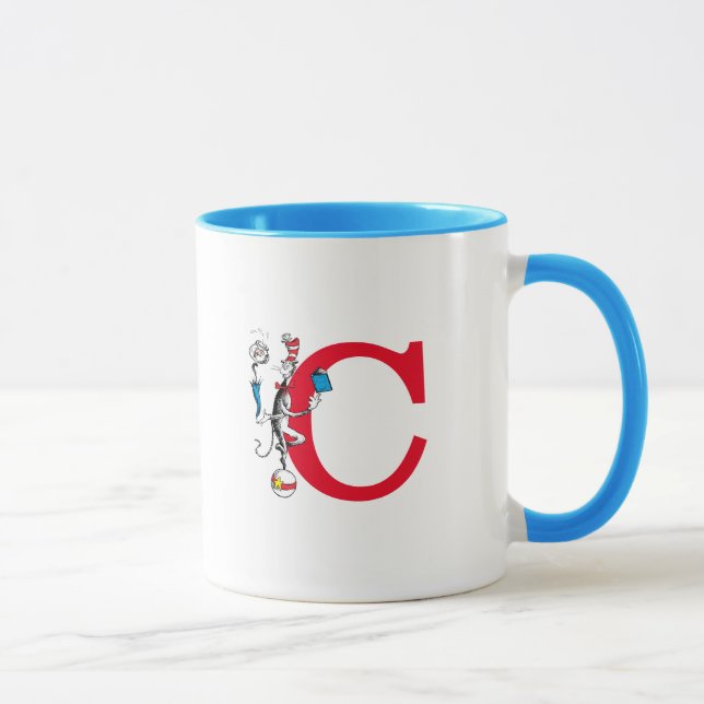 Cat in the Hat Balancing Act Monogram C Mugg (Höger)