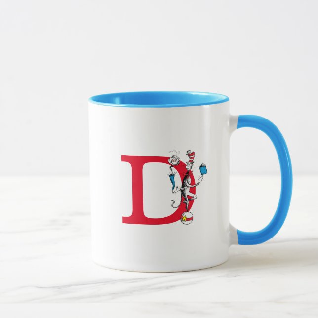 Cat in the Hat Balancing Act Monogram D Mugg (Höger)
