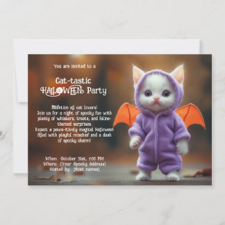 😺 Cat - inbjudan till Halloween fest av gummi