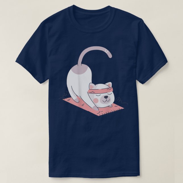 Cat Internationell Yoga Day T Shirt (Design framsida)