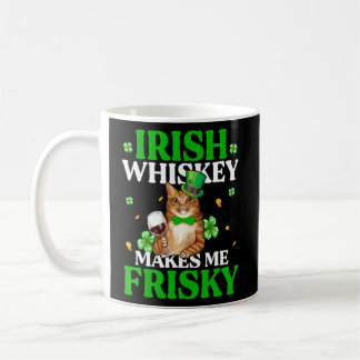 Cat Irish Whiskey gör mig Frisky St patrick's day Kaffemugg