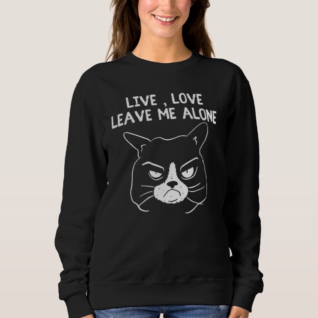 Cat Is Grumpy Bad Mood Morgon People Sarcasm J T Shirt (Framsida)