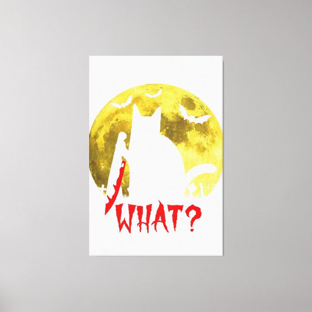 Cat It's Fall Y'all Pumpkin Autumn Halloween Cat F Canvastryck (Framsida)