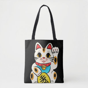 Cat - japansk maneki nekko tur tygkasse