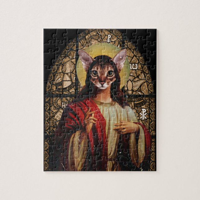 Cat Jesus Pussel (Vertikal)