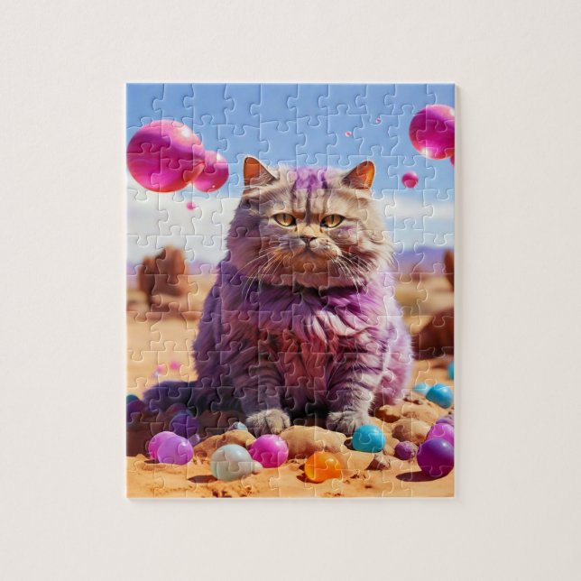 Cat jigszons puzzel pussel (Vertikal)
